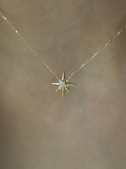 SUN BLUE BIANCA Octagram StarネックレスK18 sunbluebianca アクセサリー サンブルービアンカ