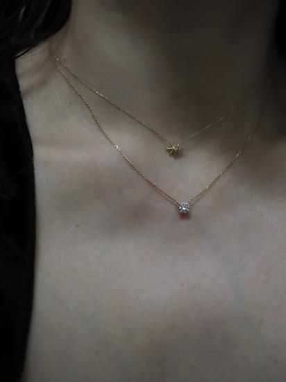 SUN BLUE BIANCA Octagram StarネックレスK18 sunbluebianca アクセサリー サンブルービアンカ