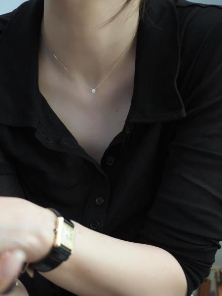 11/8-3Days限定!K18（orプラチナ）0.2ct強 鑑定書付き一粒ダイヤモンドネックレス