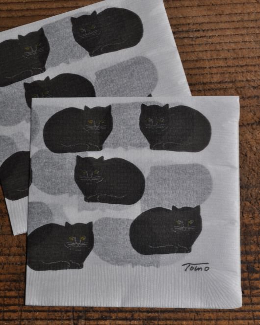 トモタケ　紙ナプキン 黒猫B
