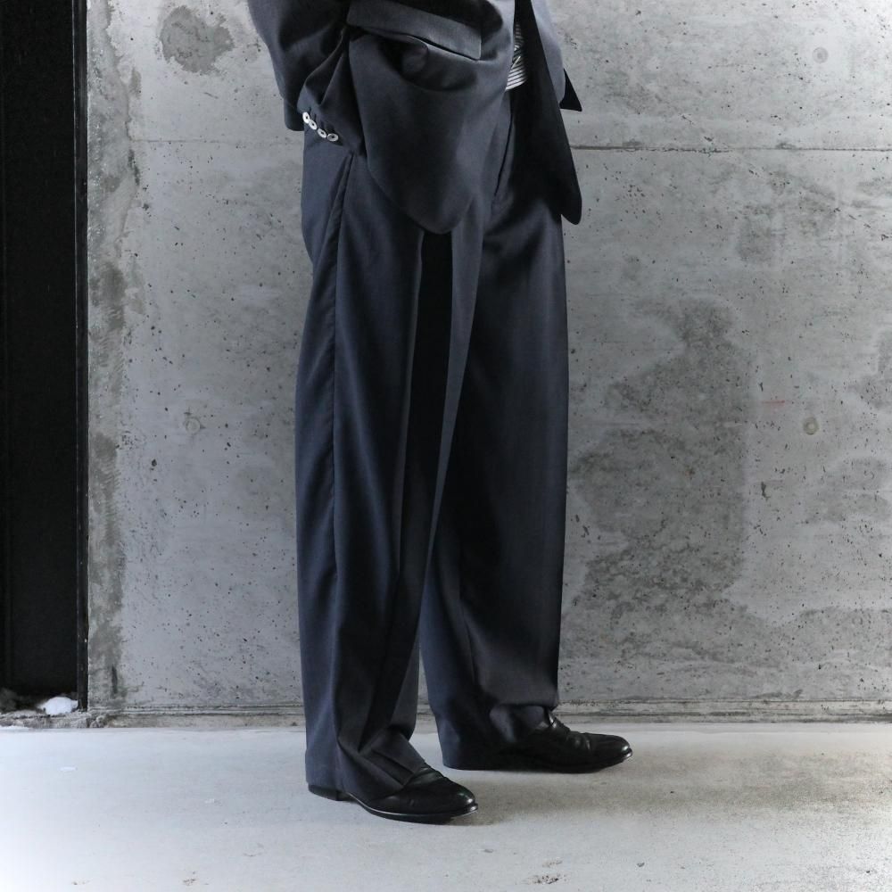 パンツ BISOWN / SHEER WOOL PLEATSTUCK SLACKS SHEER WOOL PLEATSTUCK SLACKS – COVERCHORD
