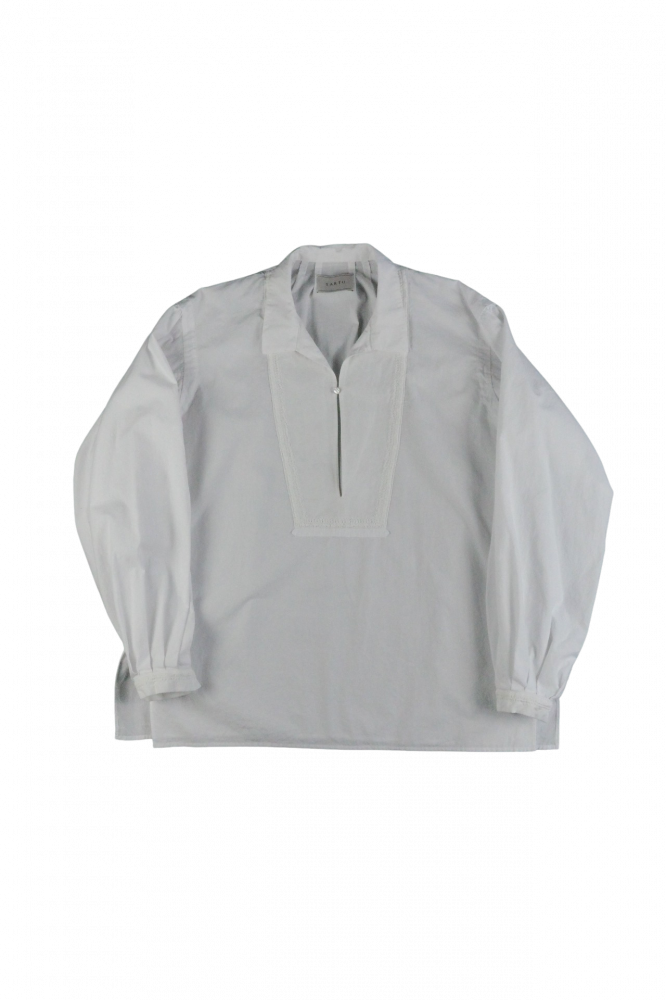 SARTO/TUCKED SLEEVE EMBROIDERY BLOUSE
