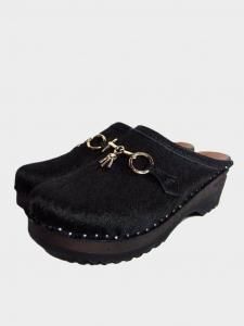 [TROENTORP/NEEDLES WOMEN] Swedish Clog - Pony / Bit / Black