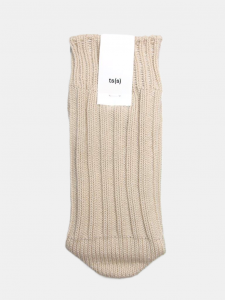 [ts(s)] Unpaired Cotton Rib Sock / Natural<img class='new_mark_img2' src='https://img.shop-pro.jp/img/new/icons5.gif' style='border:none;display:inline;margin:0px;padding:0px;width:auto;' />