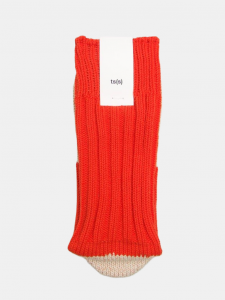 [ts(s)] Unpaired Cotton Rib Sock / Orange<img class='new_mark_img2' src='https://img.shop-pro.jp/img/new/icons5.gif' style='border:none;display:inline;margin:0px;padding:0px;width:auto;' />