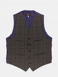 [NEEDLES WOMEN] Odd Vest - Pe/R/Pu Brushed Plaid / Black<img class='new_mark_img2' src='https://img.shop-pro.jp/img/new/icons24.gif' style='border:none;display:inline;margin:0px;padding:0px;width:auto;' />