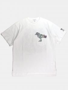 [EG  SUNRISE MARKET ] Printed Cross Crew Neck T-Shirt - Phoenix / White/Multi <img class='new_mark_img2' src='https://img.shop-pro.jp/img/new/icons24.gif' style='border:none;display:inline;margin:0px;padding:0px;width:auto;' />