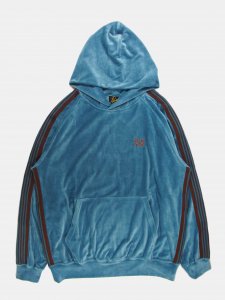 [NEEDLES] Track Hoody - C/PE Velour / Blue Grey