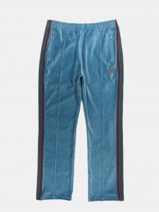 [NEEDLES] Narrow Track Pant - C/PE Velour / Blue Grey