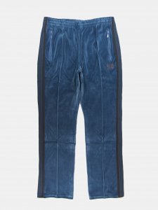 [NEEDLES] Narrow Track Pant - C/Pe Velour / Smoke Blue