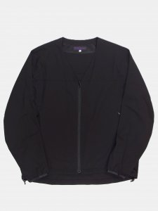 [NEEDLES SPORTSWEAR] W.U. V Neck Jac - Poly Ripstop / Black