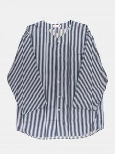 [ts(s)] Collar & Cuff Less Shirt - Bengal Stripe Cotton/Nylon Strech Cloth / Blue<img class='new_mark_img2' src='https://img.shop-pro.jp/img/new/icons24.gif' style='border:none;display:inline;margin:0px;padding:0px;width:auto;' />