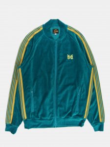 [NEEDLES] R.C. Track Jacket - C/Pe Velour / Turquoise