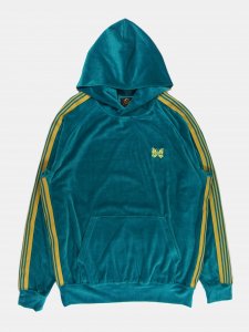 [NEEDLES] Track Hoody - C/Pe Velour / Turquoise