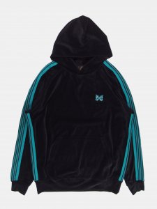 [NEEDLES] Track Hoody - C/Pe Velour / Black