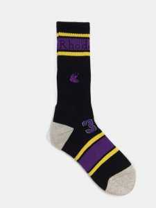 [RHODOLIRION] Line & Numbering Socks / Black<img class='new_mark_img2' src='https://img.shop-pro.jp/img/new/icons5.gif' style='border:none;display:inline;margin:0px;padding:0px;width:auto;' />