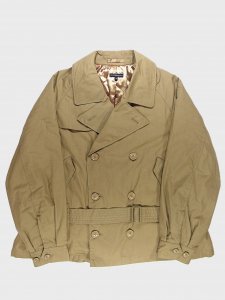 [ENGINEERED GARMENTS] Short Trench Jacket - Nyco Twill / Khaki<img class='new_mark_img2' src='https://img.shop-pro.jp/img/new/icons5.gif' style='border:none;display:inline;margin:0px;padding:0px;width:auto;' />