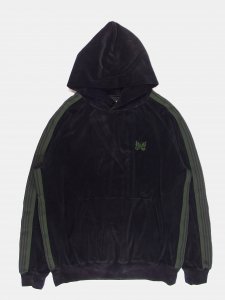 [NEEDLES] Track Hoody - C/Pe Velour / Black<img class='new_mark_img2' src='https://img.shop-pro.jp/img/new/icons5.gif' style='border:none;display:inline;margin:0px;padding:0px;width:auto;' />