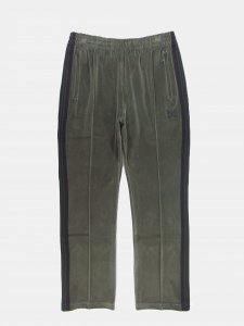 [NEEDLES] Narrow Track Pant - C/Pe Velour / Olive<img class='new_mark_img2' src='https://img.shop-pro.jp/img/new/icons5.gif' style='border:none;display:inline;margin:0px;padding:0px;width:auto;' />