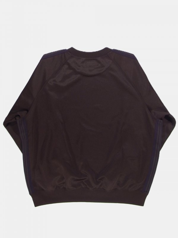 [NEEDLES] Track Crew Neck Shirt - Poly Smooth / Dk.Brown