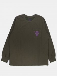 [SOUTH2 WEST8] L/S Round Pocket Tee - Circle Horn / Green<img class='new_mark_img2' src='https://img.shop-pro.jp/img/new/icons5.gif' style='border:none;display:inline;margin:0px;padding:0px;width:auto;' />