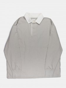 [TOUJOURS] Rugby Shirt - Cotton Open-end Yarn Jersey / Chalk Gray<img class='new_mark_img2' src='https://img.shop-pro.jp/img/new/icons5.gif' style='border:none;display:inline;margin:0px;padding:0px;width:auto;' />