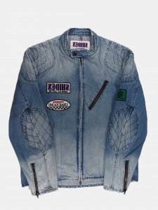 [SHIDEN] Motor Cycle Jacket - 13.5oz Denim, Vintage / Blue<img class='new_mark_img2' src='https://img.shop-pro.jp/img/new/icons5.gif' style='border:none;display:inline;margin:0px;padding:0px;width:auto;' />