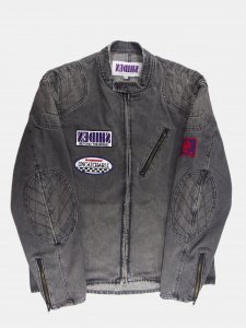 [SHIDEN] Motor Cycle Jacket - 13.5oz Denim, Vintage / Black<img class='new_mark_img2' src='https://img.shop-pro.jp/img/new/icons5.gif' style='border:none;display:inline;margin:0px;padding:0px;width:auto;' />