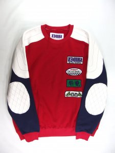 [SHIDEN] Motor Cycle Sweat Shirt - C/PE Pile Jersey / Red/Eggplant/White<img class='new_mark_img2' src='https://img.shop-pro.jp/img/new/icons5.gif' style='border:none;display:inline;margin:0px;padding:0px;width:auto;' />