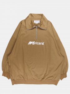 [AMERICANA] BRF-M-724A/1 ϥ㡼 Wide Body / Lt.Weight Half Zip Sweat Shirt / Tan<img class='new_mark_img2' src='https://img.shop-pro.jp/img/new/icons5.gif' style='border:none;display:inline;margin:0px;padding:0px;width:auto;' />