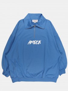 [AMERICANA] BRF-M-724A/2 ϥ㡼 Wide Body / Lt.Weight Half Zip Sweat Shirt / Sky Blue<img class='new_mark_img2' src='https://img.shop-pro.jp/img/new/icons5.gif' style='border:none;display:inline;margin:0px;padding:0px;width:auto;' />