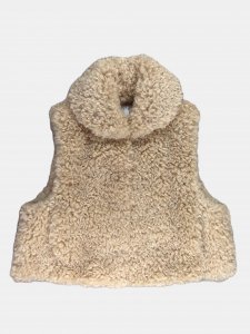 [RHODOLIRION] Eco Fur Short Length Vest - Solid / Natural<img class='new_mark_img2' src='https://img.shop-pro.jp/img/new/icons5.gif' style='border:none;display:inline;margin:0px;padding:0px;width:auto;' />