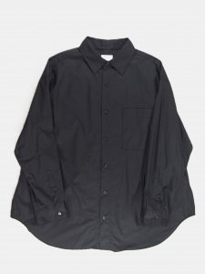 [TOUJOURS] Back Gathered Shirt - Washed Cotton Poplin Cloth / Black<img class='new_mark_img2' src='https://img.shop-pro.jp/img/new/icons5.gif' style='border:none;display:inline;margin:0px;padding:0px;width:auto;' />