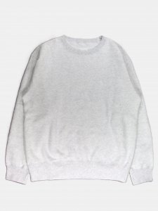 [TOUJOURS] Crew Neck Pullover - Back Brushed Authentic Cotton Sweat / Heather White