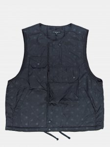 [ENGINEERED GARMENTS] Cover Vest - Nylon Polka Dot Printed Taffeta / Black<img class='new_mark_img2' src='https://img.shop-pro.jp/img/new/icons5.gif' style='border:none;display:inline;margin:0px;padding:0px;width:auto;' />