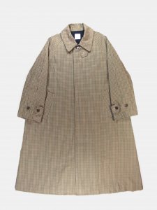 [TOUJOURS]Oversized Wind Slip Soutien Collar Coat-High Count Cotton Gabardine Cloth/Gun Club Plaid<img class='new_mark_img2' src='https://img.shop-pro.jp/img/new/icons5.gif' style='border:none;display:inline;margin:0px;padding:0px;width:auto;' />