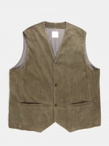 [TOUJOURS] Oversized Vest - Cotton Wide Wale Corduroy Cloth / Sage<img class='new_mark_img2' src='https://img.shop-pro.jp/img/new/icons5.gif' style='border:none;display:inline;margin:0px;padding:0px;width:auto;' />