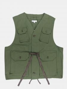 [ENGINEERED GARMENTS] C-1 Vest - Cotton Ripstop / Olive<img class='new_mark_img2' src='https://img.shop-pro.jp/img/new/icons5.gif' style='border:none;display:inline;margin:0px;padding:0px;width:auto;' />