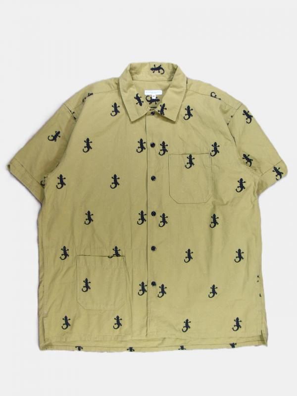 トップス ENGINEERED GARMENTS CAMP SHIRT GECKO Engineered Garments - Camp shirt - Gecko Khaki - allanjoseph