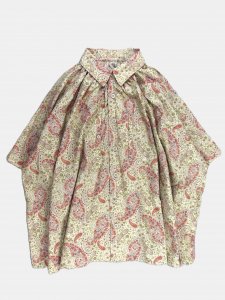 [ENGINEERED GARMENTS WOMEN] LAB Shirt - Cotton Paisley Print / Khaki<img class='new_mark_img2' src='https://img.shop-pro.jp/img/new/icons5.gif' style='border:none;display:inline;margin:0px;padding:0px;width:auto;' />