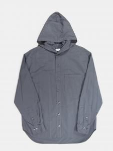 [ts(s)] Hooded Shirt - Cotton/Silk Chambray Cloth / Charcoal<img class='new_mark_img2' src='https://img.shop-pro.jp/img/new/icons5.gif' style='border:none;display:inline;margin:0px;padding:0px;width:auto;' />