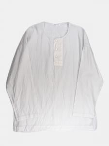 [TOUJOURS] Big Henley Neck Shirt - Cotton/Silk Pin Plaid Cloth / Smoke Gray<img class='new_mark_img2' src='https://img.shop-pro.jp/img/new/icons5.gif' style='border:none;display:inline;margin:0px;padding:0px;width:auto;' />