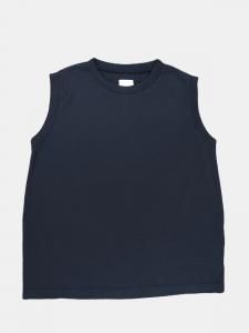 [TOUJOURS] Sleeveless T-Shirt - Organic Fine Cotton Light Jersey / Black Navy<img class='new_mark_img2' src='https://img.shop-pro.jp/img/new/icons5.gif' style='border:none;display:inline;margin:0px;padding:0px;width:auto;' />