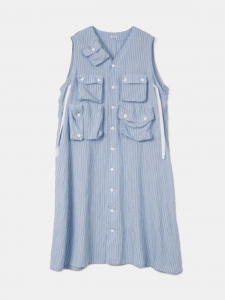 [tActi] C-1 Dress - Narrow Stripe / Blue<img class='new_mark_img2' src='https://img.shop-pro.jp/img/new/icons5.gif' style='border:none;display:inline;margin:0px;padding:0px;width:auto;' />