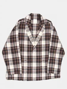[TOUJOURS] Atelier Jacket - Fade Finished Recycle Cotton Madras Plaid Cloth / Brown<img class='new_mark_img2' src='https://img.shop-pro.jp/img/new/icons5.gif' style='border:none;display:inline;margin:0px;padding:0px;width:auto;' />