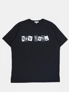 [ENGINEERED GARMENTS  SUNRISE MARKET] Printed Cross Crew Neck T-Shirt/"New York"Collage / Black<img class='new_mark_img2' src='https://img.shop-pro.jp/img/new/icons5.gif' style='border:none;display:inline;margin:0px;padding:0px;width:auto;' />