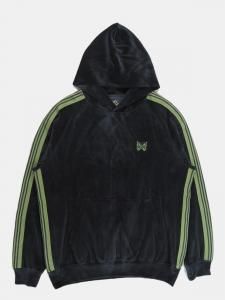 [NEEDLES] Track Hoody - C/PE Velour / Black<img class='new_mark_img2' src='https://img.shop-pro.jp/img/new/icons5.gif' style='border:none;display:inline;margin:0px;padding:0px;width:auto;' />