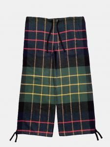 [ts(s)] Drawstring Wide Pants - Large Tartan Plaid Cotton Flannel Twill Cloth / Navy<img class='new_mark_img2' src='https://img.shop-pro.jp/img/new/icons5.gif' style='border:none;display:inline;margin:0px;padding:0px;width:auto;' />