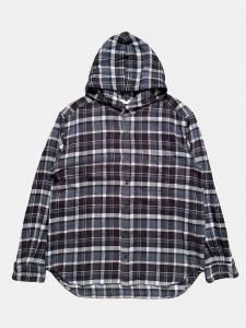 [ts(s)] Hooded Shirt - Laid Back Plaid Cotton Twill Cloth / Blue <img class='new_mark_img2' src='https://img.shop-pro.jp/img/new/icons5.gif' style='border:none;display:inline;margin:0px;padding:0px;width:auto;' />
