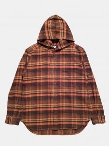 [ts(s)] Hooded Shirt - Laid Back Plaid Cotton Twill Cloth / Brown<img class='new_mark_img2' src='https://img.shop-pro.jp/img/new/icons5.gif' style='border:none;display:inline;margin:0px;padding:0px;width:auto;' />